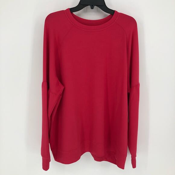 SKECHERS Women's Skechluxe Sweatshirt XXL Pink Raspberry Wine Crewneck NWT - Picture 2 of 11